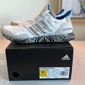adidas Ultraboost DNA W White and Blue Athletic Shoes